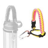 Maxbell Wide Mouth Bottle Paracord Handle Cord Braided Rope 12/18/21/24/32/40/64oz Pink Yellow