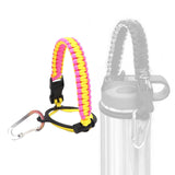 Maxbell Wide Mouth Bottle Paracord Handle Cord Braided Rope 12/18/21/24/32/40/64oz Pink Yellow