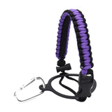 Maxbell Wide Mouth Bottle Paracord Handle Cord Braided Rope 12/18/21/24/32/40/64oz Black and Violet