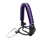 Maxbell Wide Mouth Bottle Paracord Handle Cord Braided Rope 12/18/21/24/32/40/64oz Black and Violet