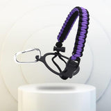 Maxbell Wide Mouth Bottle Paracord Handle Cord Braided Rope 12/18/21/24/32/40/64oz Black and Violet