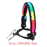 Maxbell Wide Mouth Bottle Paracord Handle Cord Braided Rope 12/18/21/24/32/40/64oz Rainbow