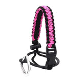 Maxbell Wide Mouth Bottle Paracord Handle Cord Braided Rope 12/18/21/24/32/40/64oz Black and Pink Camo