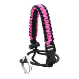 Maxbell Wide Mouth Bottle Paracord Handle Cord Braided Rope 12/18/21/24/32/40/64oz Black and Pink Camo