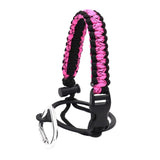 Maxbell Wide Mouth Bottle Paracord Handle Cord Braided Rope 12/18/21/24/32/40/64oz Black and Pink Camo