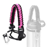 Maxbell Wide Mouth Bottle Paracord Handle Cord Braided Rope 12/18/21/24/32/40/64oz Black and Pink Camo