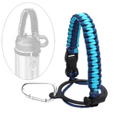 Maxbell Wide Mouth Bottle Paracord Handle Cord Braided Rope 12/18/21/24/32/40/64oz Blue