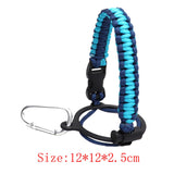 Maxbell Wide Mouth Bottle Paracord Handle Cord Braided Rope 12/18/21/24/32/40/64oz Blue