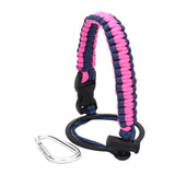 Maxbell Wide Mouth Bottle Paracord Handle Cord Braided Rope 12/18/21/24/32/40/64oz Blue Pink