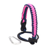 Maxbell Wide Mouth Bottle Paracord Handle Cord Braided Rope 12/18/21/24/32/40/64oz Blue Pink