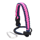 Maxbell Wide Mouth Bottle Paracord Handle Cord Braided Rope 12/18/21/24/32/40/64oz Blue Pink