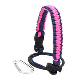 Maxbell Wide Mouth Bottle Paracord Handle Cord Braided Rope 12/18/21/24/32/40/64oz Blue Pink