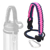 Maxbell Wide Mouth Bottle Paracord Handle Cord Braided Rope 12/18/21/24/32/40/64oz Blue Pink