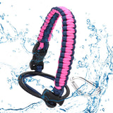 Maxbell Wide Mouth Bottle Paracord Handle Cord Braided Rope 12/18/21/24/32/40/64oz Blue Pink