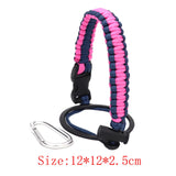 Maxbell Wide Mouth Bottle Paracord Handle Cord Braided Rope 12/18/21/24/32/40/64oz Blue Pink