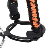 Maxbell Wide Mouth Bottle Paracord Handle Cord Braided Rope 12/18/21/24/32/40/64oz Black and Orange