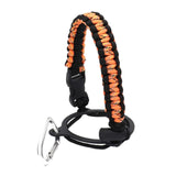 Maxbell Wide Mouth Bottle Paracord Handle Cord Braided Rope 12/18/21/24/32/40/64oz Black and Orange