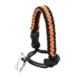 Maxbell Wide Mouth Bottle Paracord Handle Cord Braided Rope 12/18/21/24/32/40/64oz Black and Orange