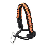 Maxbell Wide Mouth Bottle Paracord Handle Cord Braided Rope 12/18/21/24/32/40/64oz Black and Orange