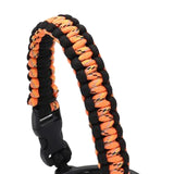 Maxbell Wide Mouth Bottle Paracord Handle Cord Braided Rope 12/18/21/24/32/40/64oz Black and Orange