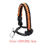 Maxbell Wide Mouth Bottle Paracord Handle Cord Braided Rope 12/18/21/24/32/40/64oz Black and Orange