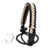 Maxbell Wide Mouth Bottle Paracord Handle Cord Braided Rope 12/18/21/24/32/40/64oz Black Beige