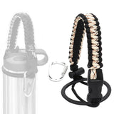 Maxbell Wide Mouth Bottle Paracord Handle Cord Braided Rope 12/18/21/24/32/40/64oz Black Beige