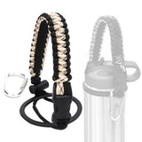 Maxbell Wide Mouth Bottle Paracord Handle Cord Braided Rope 12/18/21/24/32/40/64oz Black Beige