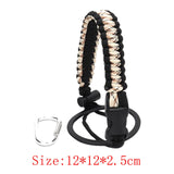 Maxbell Wide Mouth Bottle Paracord Handle Cord Braided Rope 12/18/21/24/32/40/64oz Black Beige