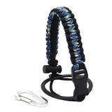 Maxbell Wide Mouth Bottle Paracord Handle Cord Braided Rope 12/18/21/24/32/40/64oz Black Camo