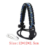 Maxbell Wide Mouth Bottle Paracord Handle Cord Braided Rope 12/18/21/24/32/40/64oz Black Camo