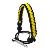 Maxbell Wide Mouth Bottle Paracord Handle Cord Braided Rope 12/18/21/24/32/40/64oz Black Yellow