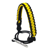 Maxbell Wide Mouth Bottle Paracord Handle Cord Braided Rope 12/18/21/24/32/40/64oz Black Yellow