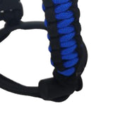 Maxbell Wide Mouth Bottle Paracord Handle Cord Braided Rope 12/18/21/24/32/40/64oz Black and Blue