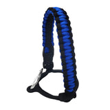 Maxbell Wide Mouth Bottle Paracord Handle Cord Braided Rope 12/18/21/24/32/40/64oz Black and Blue