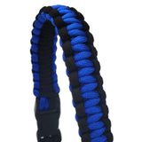 Maxbell Wide Mouth Bottle Paracord Handle Cord Braided Rope 12/18/21/24/32/40/64oz Black and Blue