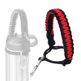 Maxbell Wide Mouth Bottle Paracord Handle Cord Braided Rope 12/18/21/24/32/40/64oz Black Red