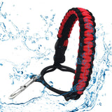 Maxbell Wide Mouth Bottle Paracord Handle Cord Braided Rope 12/18/21/24/32/40/64oz Black Red