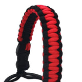 Maxbell Wide Mouth Bottle Paracord Handle Cord Braided Rope 12/18/21/24/32/40/64oz Black Red