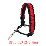 Maxbell Wide Mouth Bottle Paracord Handle Cord Braided Rope 12/18/21/24/32/40/64oz Black Red