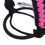 Maxbell Wide Mouth Bottle Paracord Handle Cord Braided Rope 12/18/21/24/32/40/64oz Black and Pink