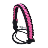 Maxbell Wide Mouth Bottle Paracord Handle Cord Braided Rope 12/18/21/24/32/40/64oz Black and Pink