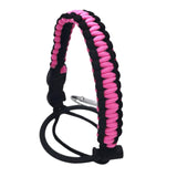 Maxbell Wide Mouth Bottle Paracord Handle Cord Braided Rope 12/18/21/24/32/40/64oz Black and Pink