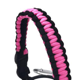 Maxbell Wide Mouth Bottle Paracord Handle Cord Braided Rope 12/18/21/24/32/40/64oz Black and Pink