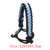 Maxbell Wide Mouth Bottle Paracord Handle Cord Braided Rope 12/18/21/24/32/40/64oz Black Light Blue