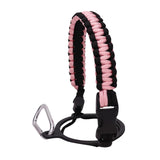 Maxbell Wide Mouth Bottle Paracord Handle Cord Braided Rope 12/18/21/24/32/40/64oz Black Light Pink