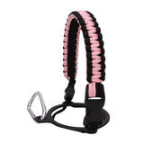 Maxbell Wide Mouth Bottle Paracord Handle Cord Braided Rope 12/18/21/24/32/40/64oz Black Light Pink