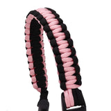 Maxbell Wide Mouth Bottle Paracord Handle Cord Braided Rope 12/18/21/24/32/40/64oz Black Light Pink