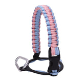 Maxbell Wide Mouth Bottle Paracord Handle Cord Braided Rope 12/18/21/24/32/40/64oz Light Blue and Pink