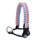 Maxbell Wide Mouth Bottle Paracord Handle Cord Braided Rope 12/18/21/24/32/40/64oz Light Blue and Pink